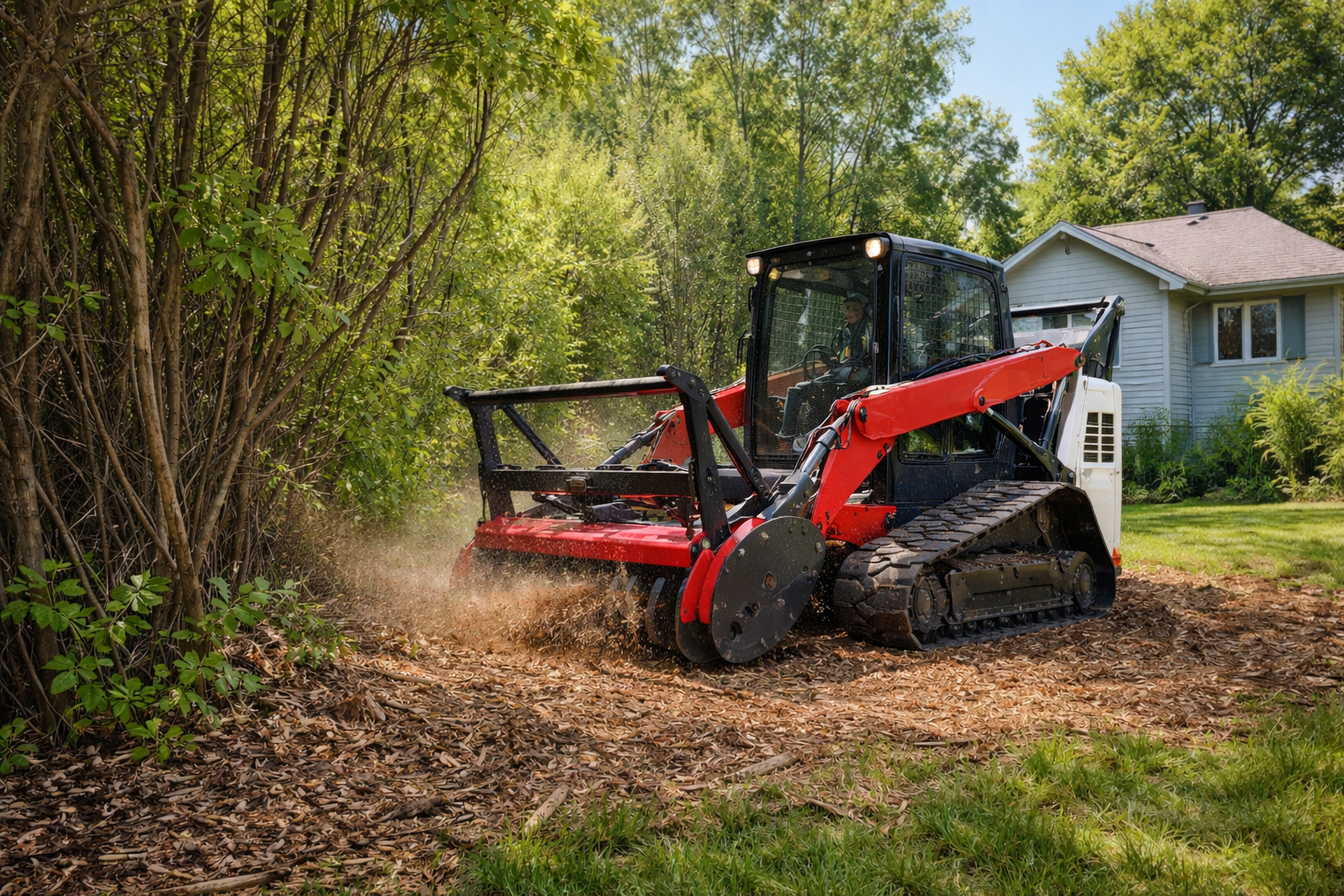Is Forestry Mulching Safe for Residential Backyards?