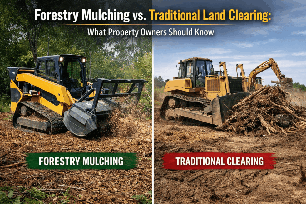 Forestry Mulching vs. Traditional Land Clearing: What Property Owners ...